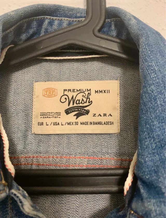 Cazadora tejana Zara Talla L