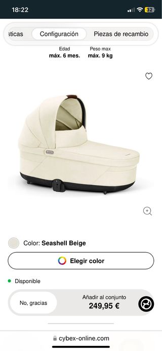 Cybex S Lux Capazo Beige