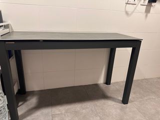 Mesa de cocina extensible metal y madera