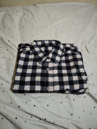 Camisa de franela a cuadros para hombre finita.
