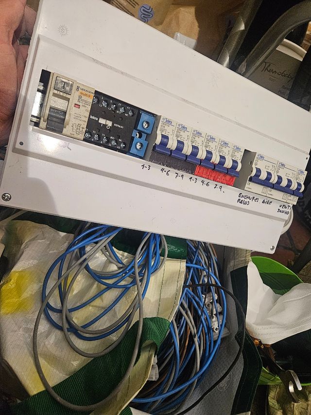 Cuadro eléctrico cultivo con cableado
