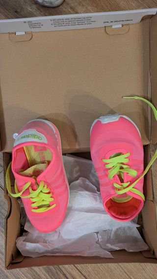 Deportivas Adidas Neo Talla 39 Rosa y Amarillo