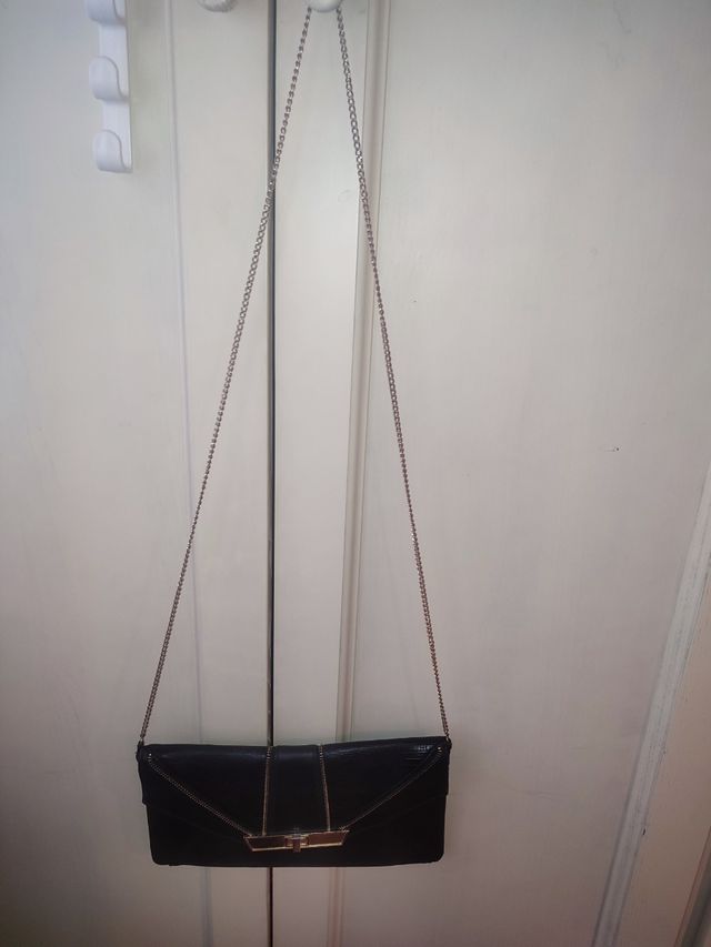 Borsa elegante donna vintage nera e oro