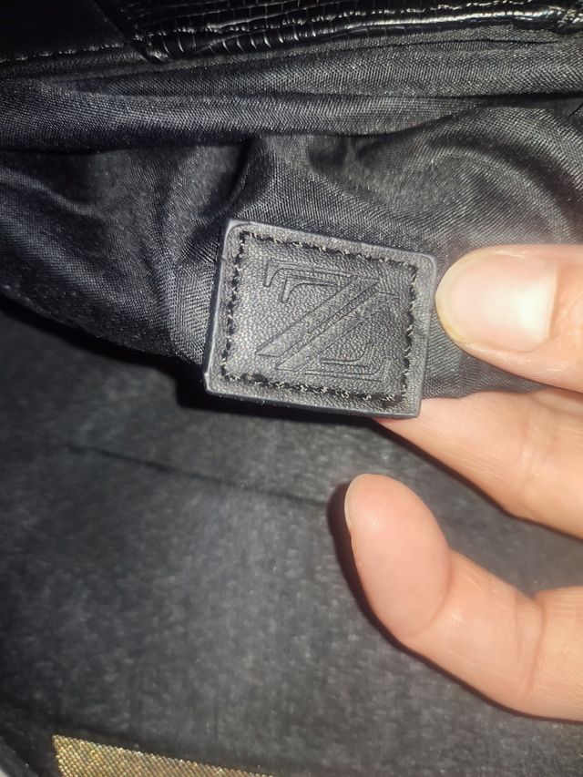 Borsa elegante donna vintage nera e oro