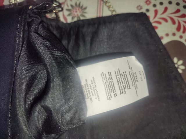 Borsa elegante donna vintage nera e oro