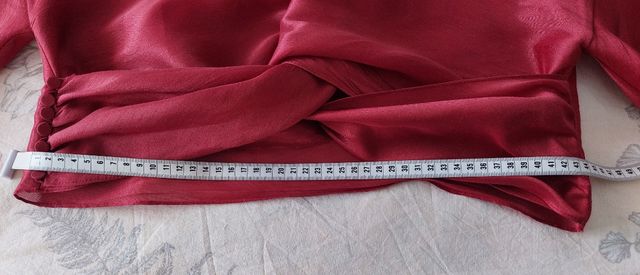 Bolero Organza Jesús del Pozo. Rojo vino. 