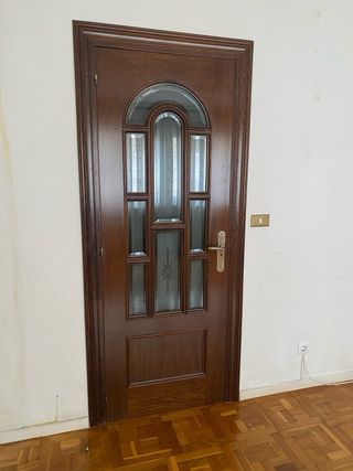 Puertas de madera con cristal
