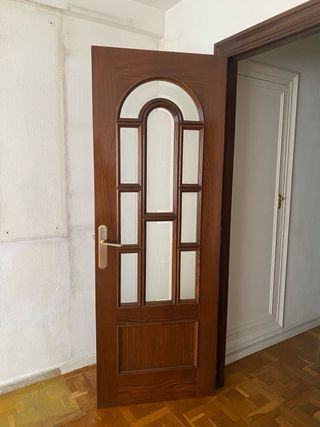 Puertas de madera con cristal
