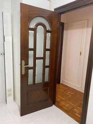 Puertas de madera con cristal