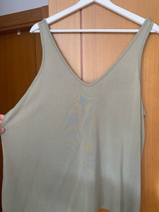 Camiseta tirantes Natura Talla XL verde oliva