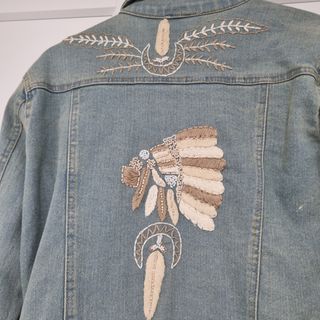 Cazadora vaquera bordada Tantra XL