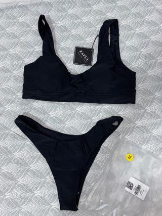 Bikini Zaful Negro Talla M