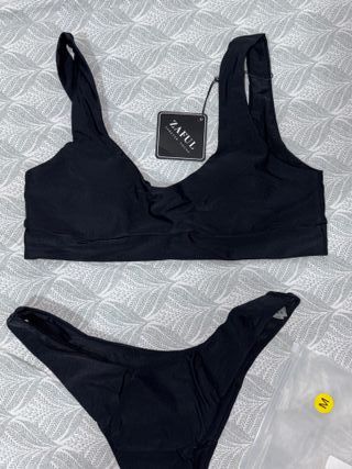 Bikini Zaful Negro Talla M