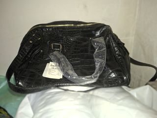 Bolso Springfield Negro Cocodrilo Nuevo