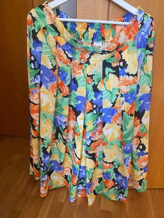 Falda floral vintage talla 44
