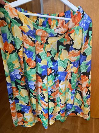 Falda floral vintage talla 44