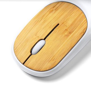 Ratón Inalámbrico Madera y Blanco