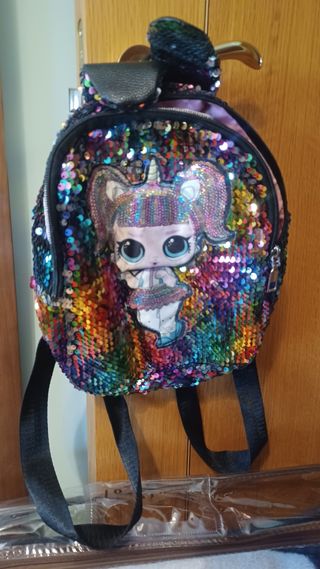 Mochila Lol mediana rosa
