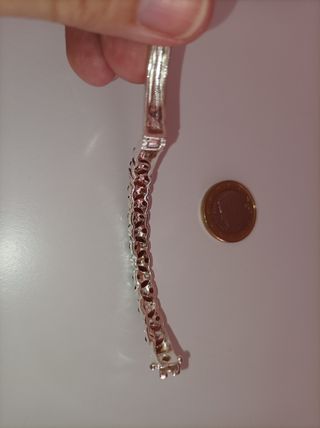 Pulsera Plata con Granates.