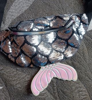 Bolso Riñonera Brillante Cola Sirena