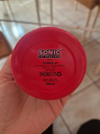 Borraccia Sonic con tappo blu
