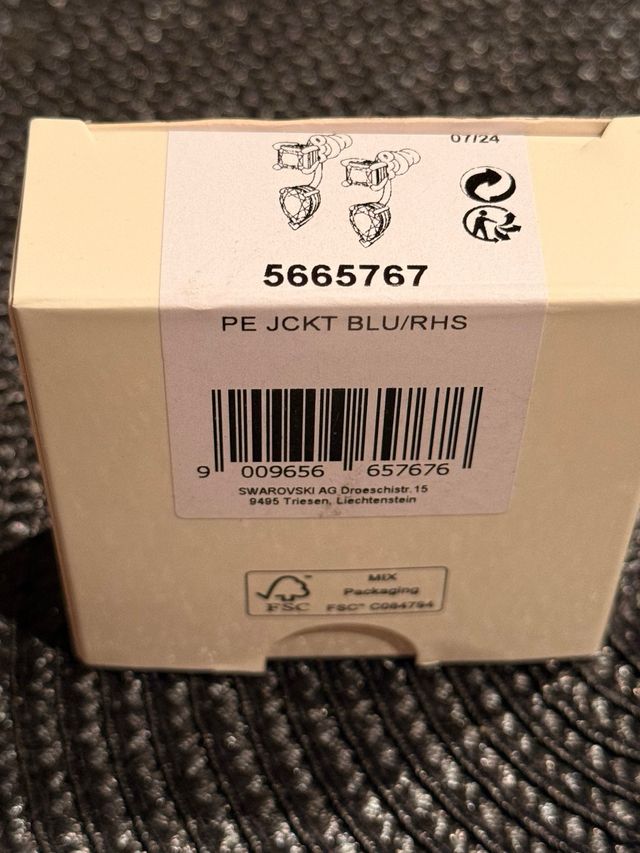 Pendientes Swarovski Mesmera Azul y Plateado