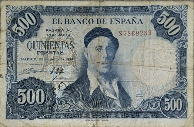 Billete 500 pesetas 1954 Banco de España