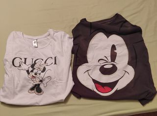 Camisetas Mickey y Minnie Mouse Talla S