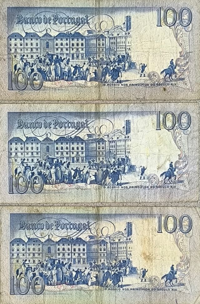 3 Billetes 100 Escudos Portugueses 19