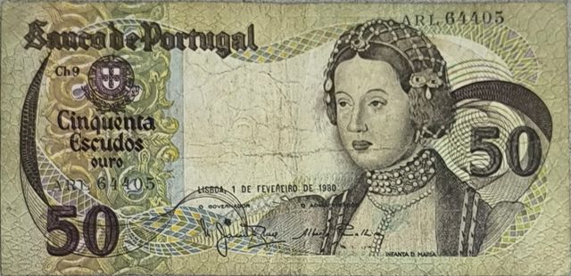 Billete 50 Escudos Portugal 1980