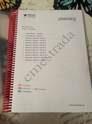 Ejercicios Emestrada Mates II desde 2010hasta 2024