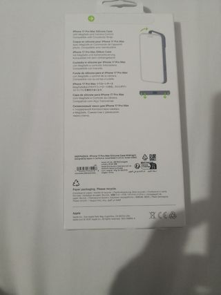 Funda iPhone 17 Pro Max Azul Silicone Apple