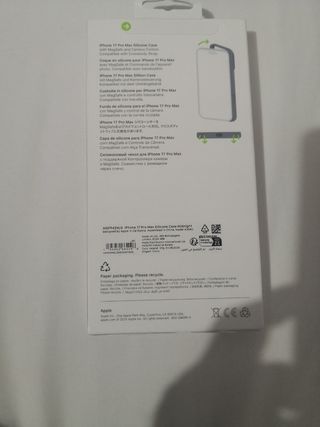 Funda iPhone 17 Pro Max Azul Silicone Apple