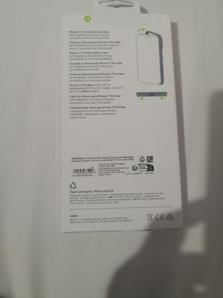 Funda iPhone 17 Pro Max Azul Silicone Apple