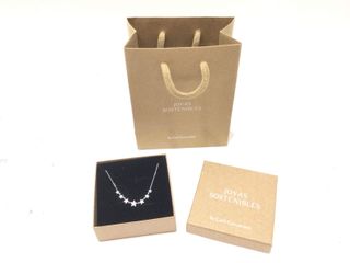 cadena plata 925mm con piedra con circonita 22cm