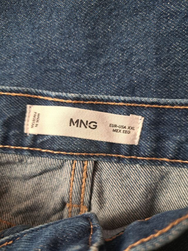 Falda midi vaquera azul talla XXL