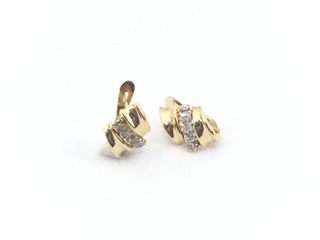 pendientes oro 18k con piedra con circonita