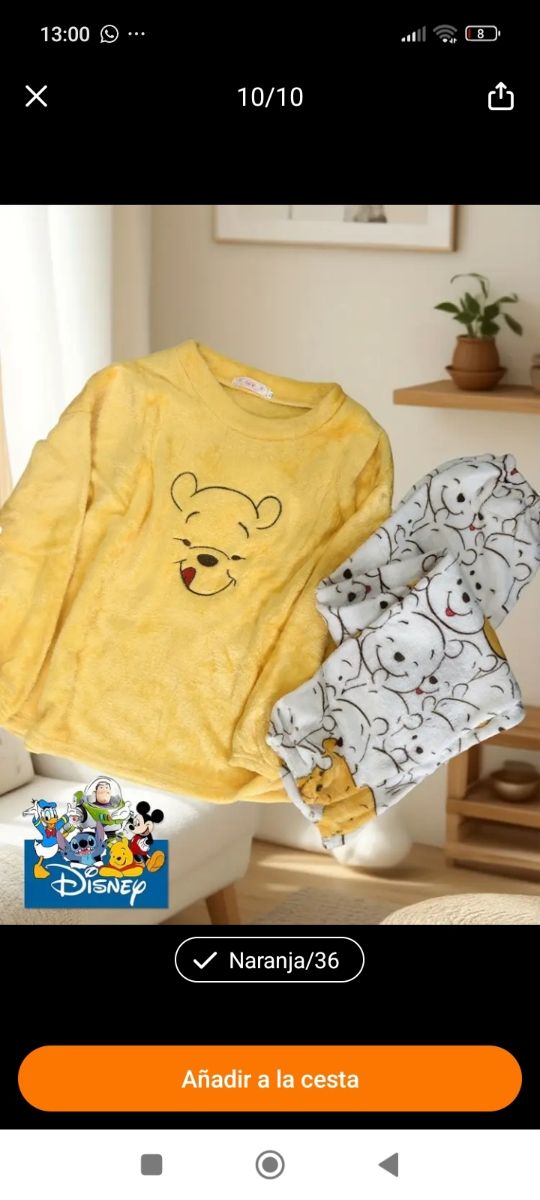 Pijama Winnie de Pooh sin estrenar