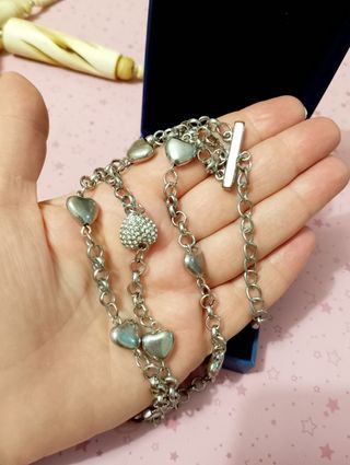 Bracciale vintage cuori argento