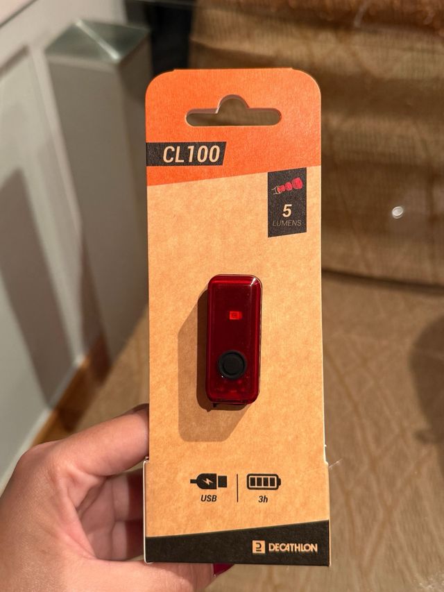 LUZ BICICLETA LED CL100 TRASERO ROJO USB DECATHLON
