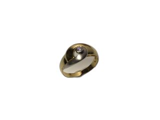 anillo oro 18k con piedra con circonita