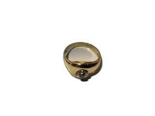 anillo oro 18k con piedra con circonita