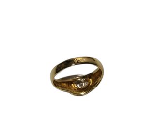 anillo oro 18k con piedra con circonita