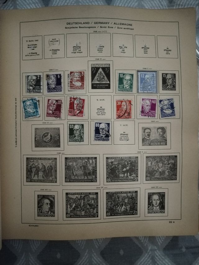 23 Hojas de Sellos de Alemania Tercer Reich.