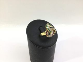anillo oro 18k con piedra con diamante