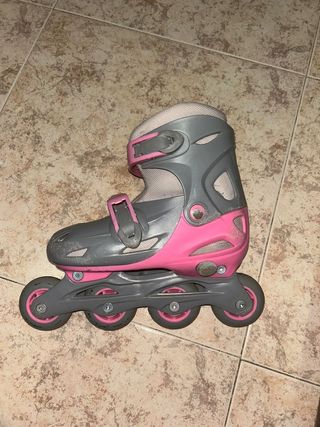 Patines en línea para niña, rodilleras y coderas