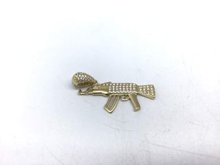colgante oro 18k con piedra con circonita