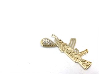 colgante oro 18k con piedra con circonita