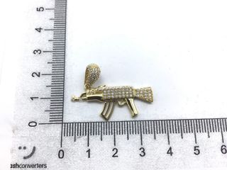 colgante oro 18k con piedra con circonita