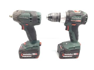 taladro a bateria metabo sb 18 lt bl + ssw 18 ltx 300 bl